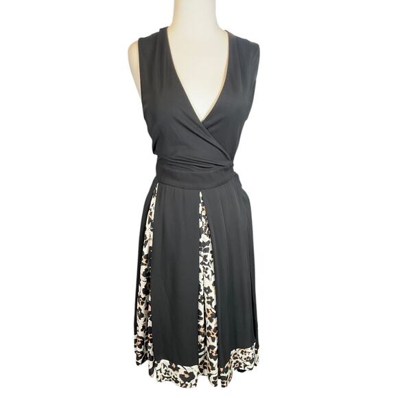 Diane von Furstenberg Black Wrap Dress Size 14 Silk Hem Classic Tie Side - Picture 11 of 11